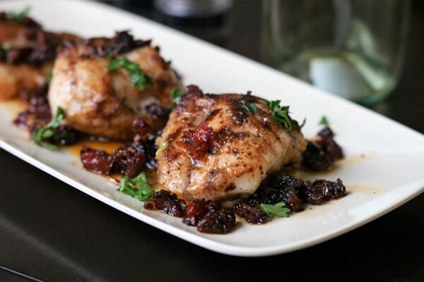 Seared Monkfish Balsamic Sundried Tomatoes